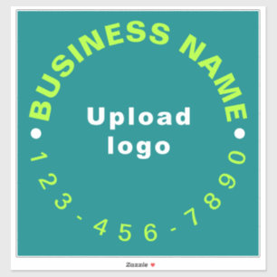 Pegatina Teléfono comercial sobre el Verde azulado Vinyl cu