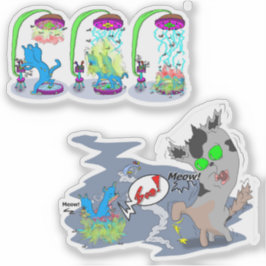 Pegatina Teleportación Syfy Space Boo Cat