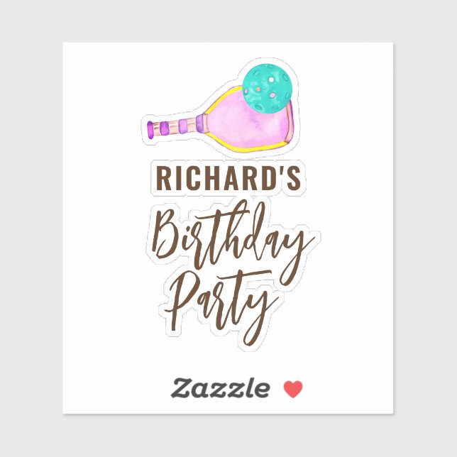 Pegatina Tema acuarela Fiesta de cumpleaños con luz de futb (Hoja)