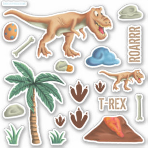 Pegatina Tema de las impresiones de animales de Roarrr Dino