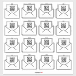 Pegatina Tema de sobres minimalista Participación del clien