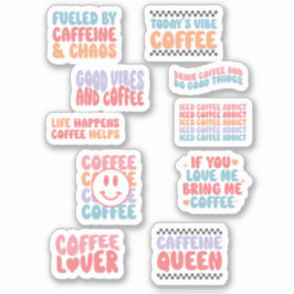 Pegatina Tema del café Citas estéticas retro
