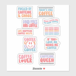 Pegatina Tema del café Citas estéticas retro