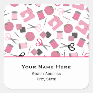 Pegatina temático de costura de la dirección