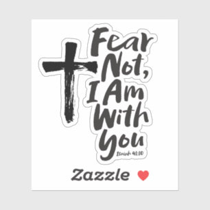 Pegatina TEMOR NO, ESTOY contigo Cruz Negra - Isaías 41:10
