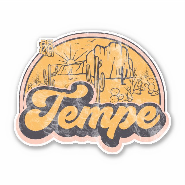 Pegatina Tempe, Arizona  (Anverso)