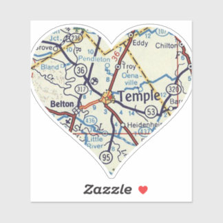 Pegatina Templo de Heart Belton Texas
