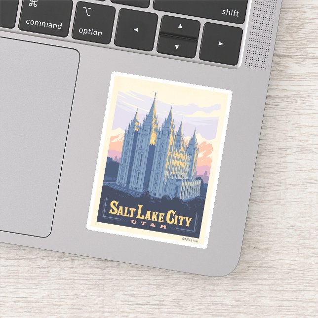 Pegatina Templo de Salt Lake | Salt Lake City, Utah (Detalle)