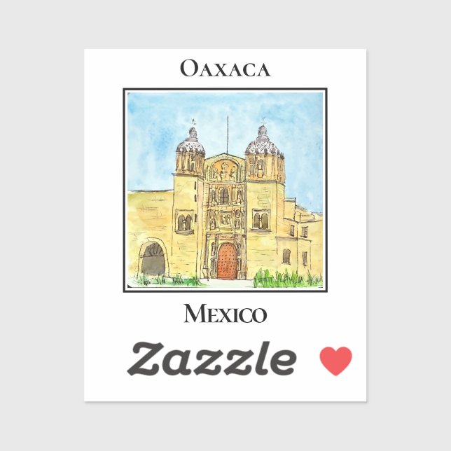 Pegatina Templo histórico de Santo Domingo en Oaxaca (Hoja)
