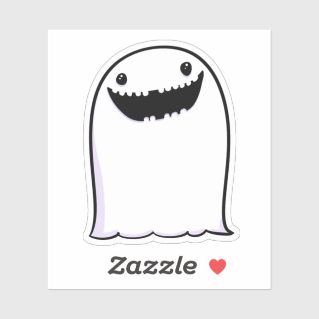 Pegatina Temporada otoño de otoño de arte Ghost Cute Hallow (Hoja)