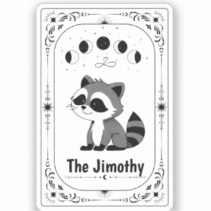 Pegatina Tendencia Viral de Jimothy Mapache Motivacional Di