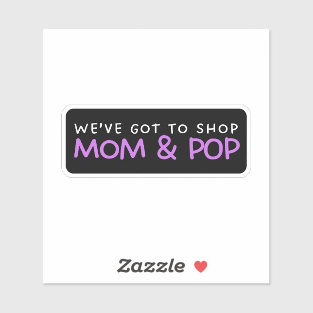 Pegatina Tenemos que comprar a mamá y papá - Apoyo (Hoja)