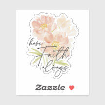 Tener fe siempre flor acuarela cristiana