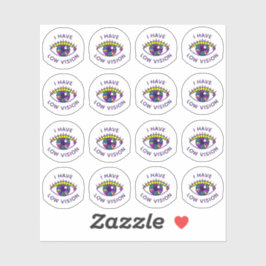 Pegatina Tengo Baja Visión Icono De Blindaje De Nombres De 