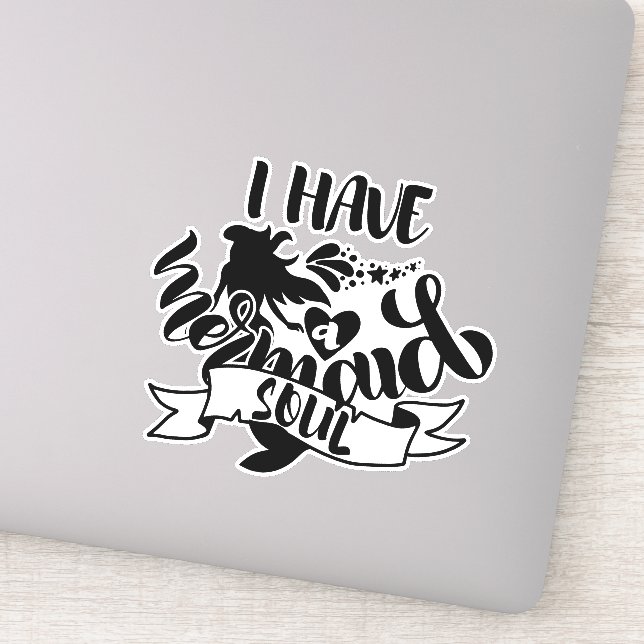 Pegatina Tengo Una Sirena Soul Divertida Playa Cute (Detalle)