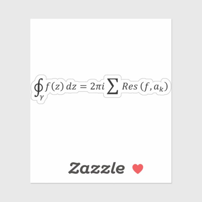 Pegatina Teorema De Residuos De Análisis Complejo - Cálculo (Hoja)