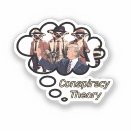 Pegatina Teoría de la conspiración de Lemur