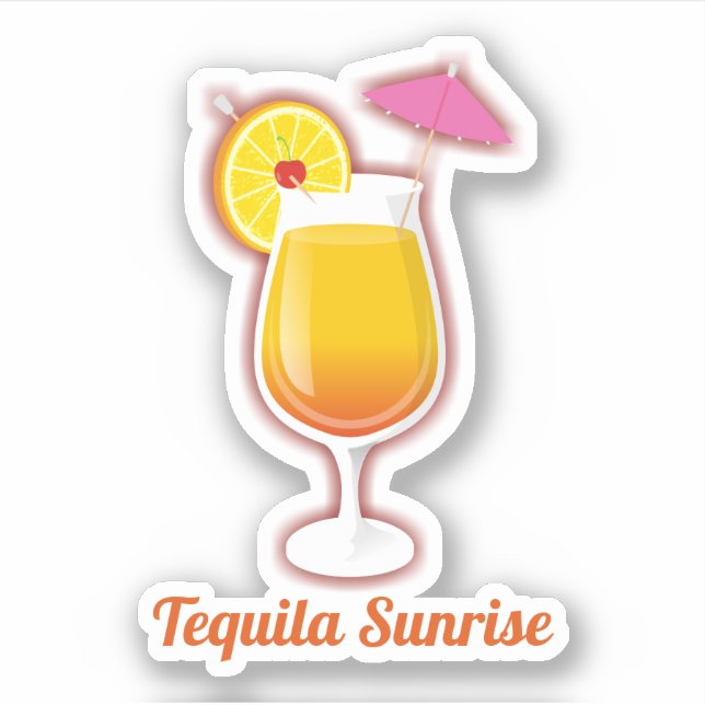 Pegatina Tequila Sunrise (Anverso)