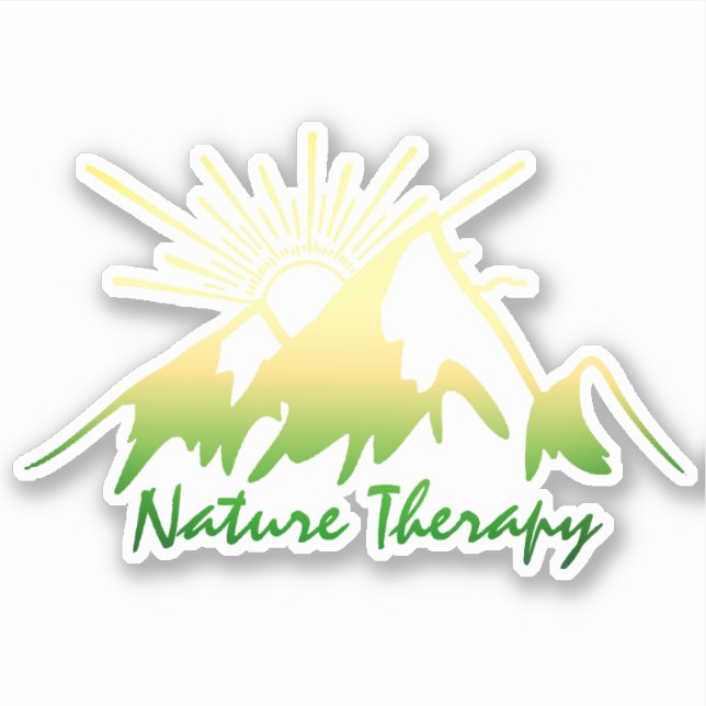 Pegatina Terapia de la Naturaleza (Anverso)