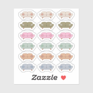 Pegatina Terapia del sofá Cita Lazy Relax Día Planner