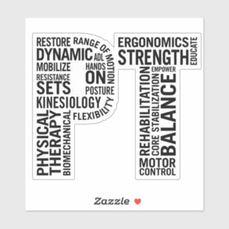 Pegatina Terapia física PT