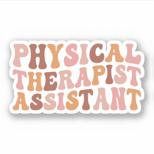 Pegatina Terapia física, PTA Asistente Terapéutico Físico (Anverso)