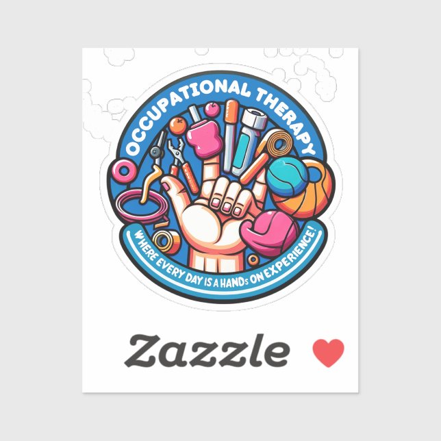 Pegatina Terapia manual - Terapia ocupacional (Hoja)