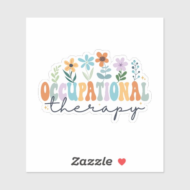 Pegatina Terapia ocupacional (Hoja)