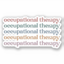 Pegatina Terapia ocupacional Retro a regalos de posgrado pa