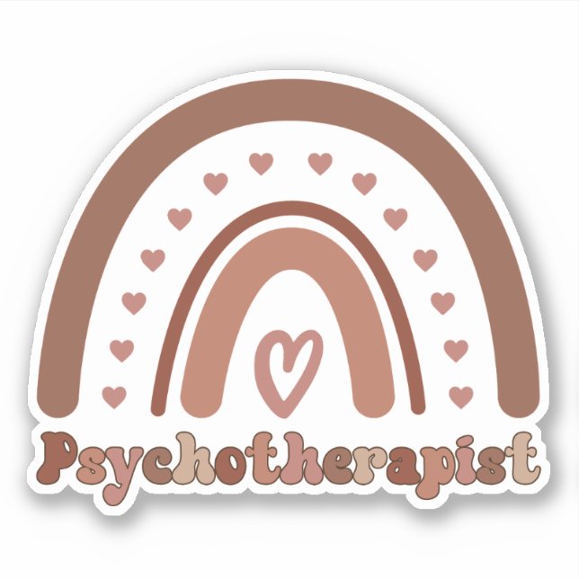 Pegatina Terapia psicoterapeuta del arcoiris del Boho (Anverso)
