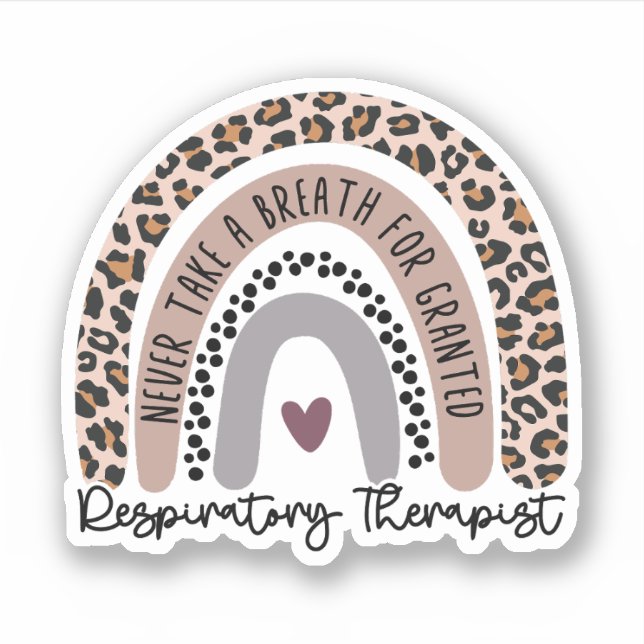 Pegatina Terapia Respiratoria Terapia Respiratoria RT Regal (Anverso)