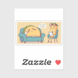 Pegatina Terapia Taco Martes - Comida divertida Personaliza