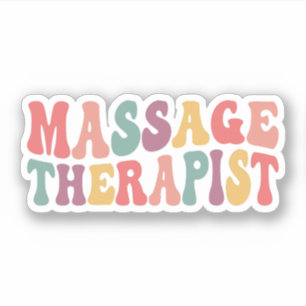 Pegatina Terapia Terapia de Masaje Groovy Masaje Masseuse