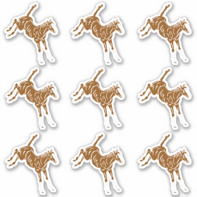 Pegatina Ternera de caballo de rana - personalizado transp  (Anverso)