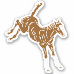 Pegatina Ternera de caballo de rana - personalizado unicolo