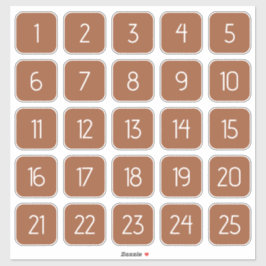 Pegatina Terracotta Customizable Square Number Stickers 