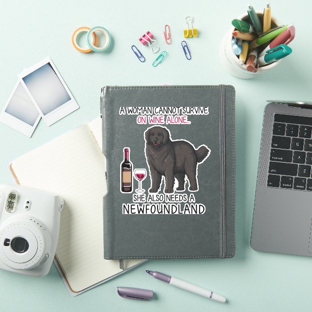 Pegatina Terranova y vino Perro gracioso (Funda para iPad)