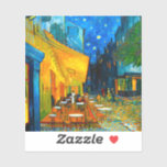 Pegatina Terraza Van Gogh Café de noche<br><div class="desc">Pegatina con la pintura al óleo de Vincent van Gogh,  Café Terrace at Night (1888). Las estrellas amarillas pintan el cielo azul de la noche sobre un café al aire libre en Francia. Un regalo maravilloso para los aficionados al post-impresionismo y al arte holandés.</div>