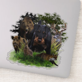 Pegatina Terrier de caza alemán (Jagdterrier)