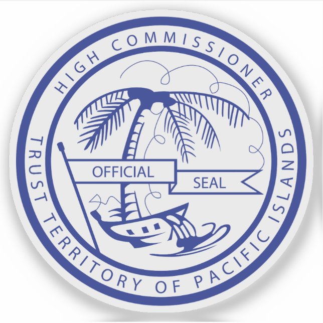 Pegatina Territorio en fideicomiso de la foca de las Islas  (Anverso)