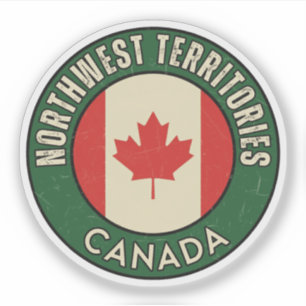 Pegatina Territorios del Noroeste Canadá