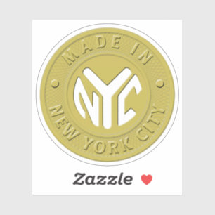 Pegatina Testigo Hecho En Nueva York