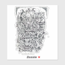 Pegatina Testigos y demonios, por Brian Benson Vinyl Pegati