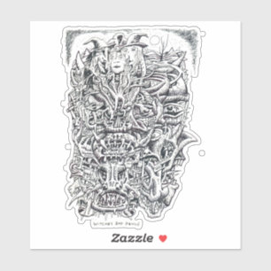 Pegatina Testigos y demonios, por Brian Benson Vinyl Pegati