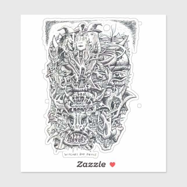 Pegatina Testigos y demonios, por Brian Benson Vinyl Pegati (Hoja)