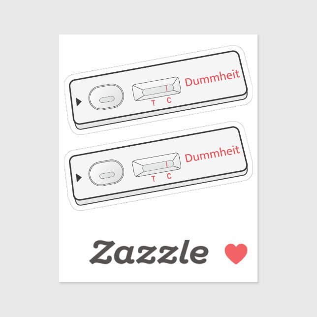 Pegatina Testkit estupidez Covid 19 Coronavirus Corona Viru (Hoja)