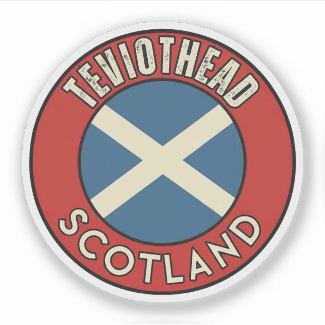 Pegatina Teviothead, Escocia (Anverso)