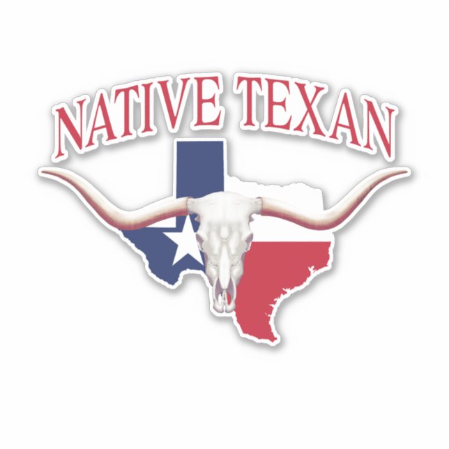 Pegatina Texan nativo (Anverso)