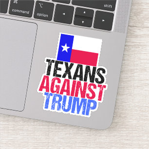 Pegatina Texanos contra la laptop demócrata de Trump en Tex