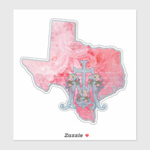 PEGATINA TEXAS BENDIÓ LA CRUZ MARIANA RELIGIOSA DE VIRGIN 